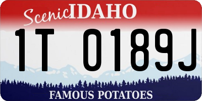 ID license plate 1T0189J
