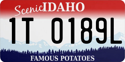 ID license plate 1T0189L