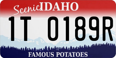 ID license plate 1T0189R