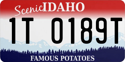 ID license plate 1T0189T