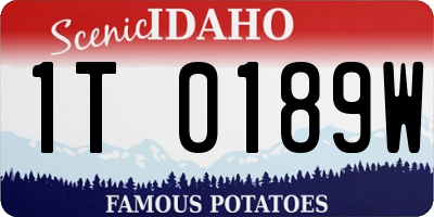ID license plate 1T0189W