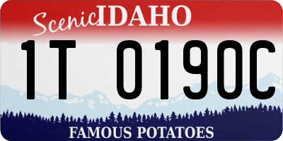 ID license plate 1T0190C