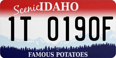 ID license plate 1T0190F