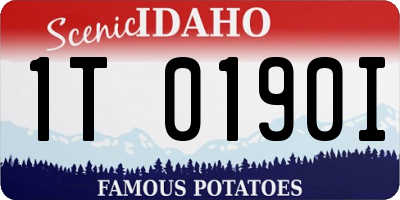 ID license plate 1T0190I