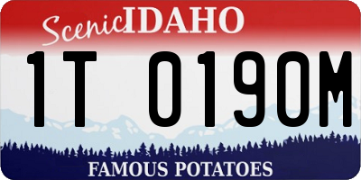 ID license plate 1T0190M