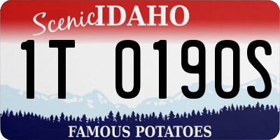 ID license plate 1T0190S