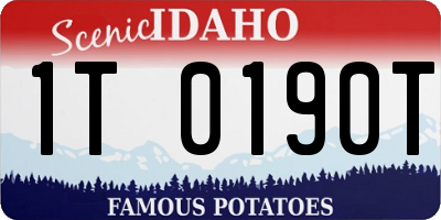ID license plate 1T0190T