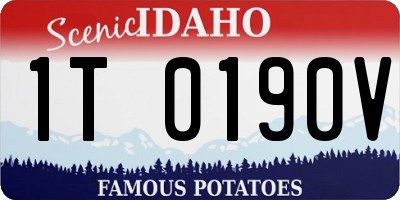ID license plate 1T0190V