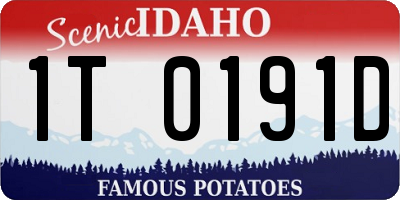 ID license plate 1T0191D