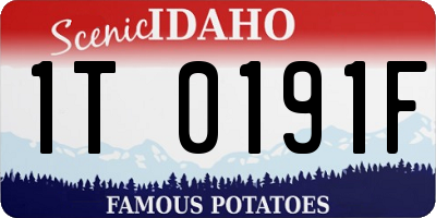 ID license plate 1T0191F