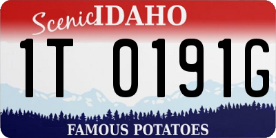 ID license plate 1T0191G