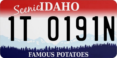 ID license plate 1T0191N