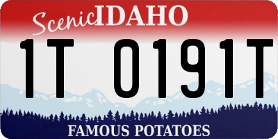 ID license plate 1T0191T