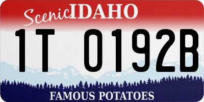 ID license plate 1T0192B