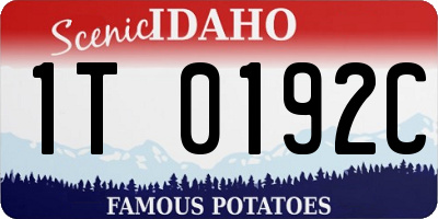 ID license plate 1T0192C