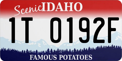 ID license plate 1T0192F