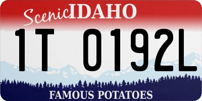 ID license plate 1T0192L