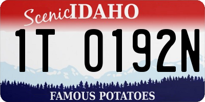 ID license plate 1T0192N