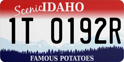 ID license plate 1T0192R