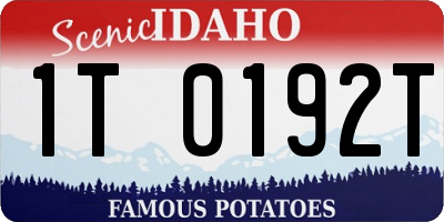 ID license plate 1T0192T