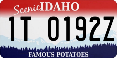 ID license plate 1T0192Z