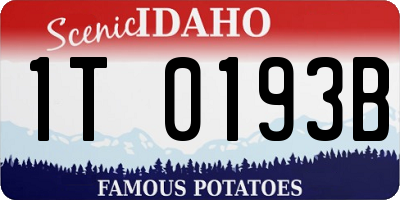 ID license plate 1T0193B