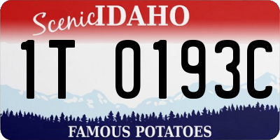 ID license plate 1T0193C