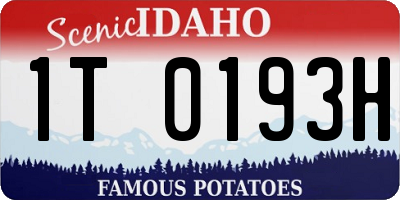 ID license plate 1T0193H