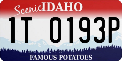 ID license plate 1T0193P