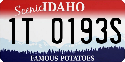 ID license plate 1T0193S