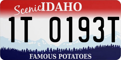 ID license plate 1T0193T
