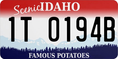 ID license plate 1T0194B