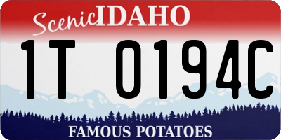 ID license plate 1T0194C