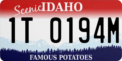 ID license plate 1T0194M