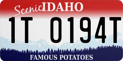ID license plate 1T0194T