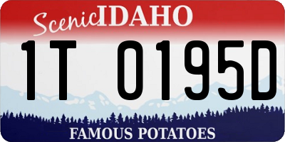ID license plate 1T0195D