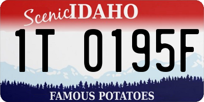 ID license plate 1T0195F
