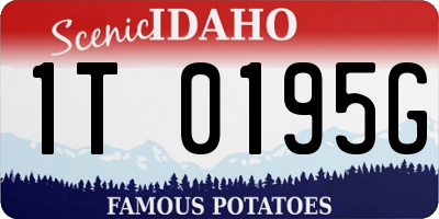 ID license plate 1T0195G