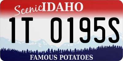 ID license plate 1T0195S
