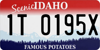 ID license plate 1T0195X