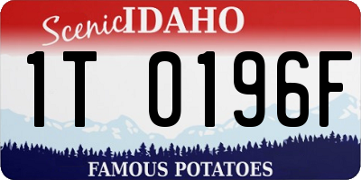 ID license plate 1T0196F