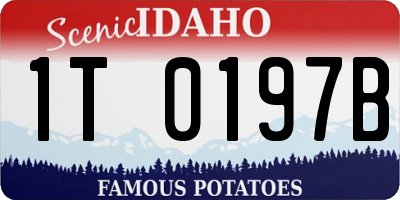 ID license plate 1T0197B
