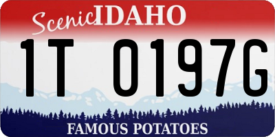 ID license plate 1T0197G