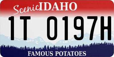 ID license plate 1T0197H