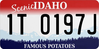 ID license plate 1T0197J