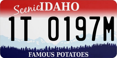 ID license plate 1T0197M