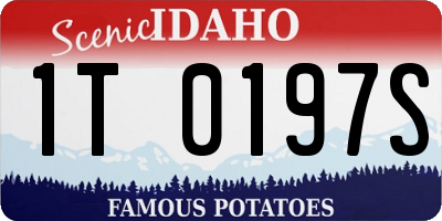 ID license plate 1T0197S