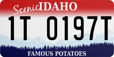ID license plate 1T0197T