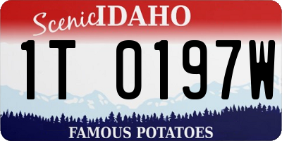 ID license plate 1T0197W