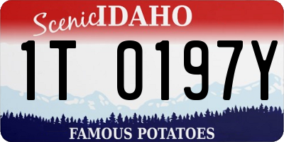 ID license plate 1T0197Y